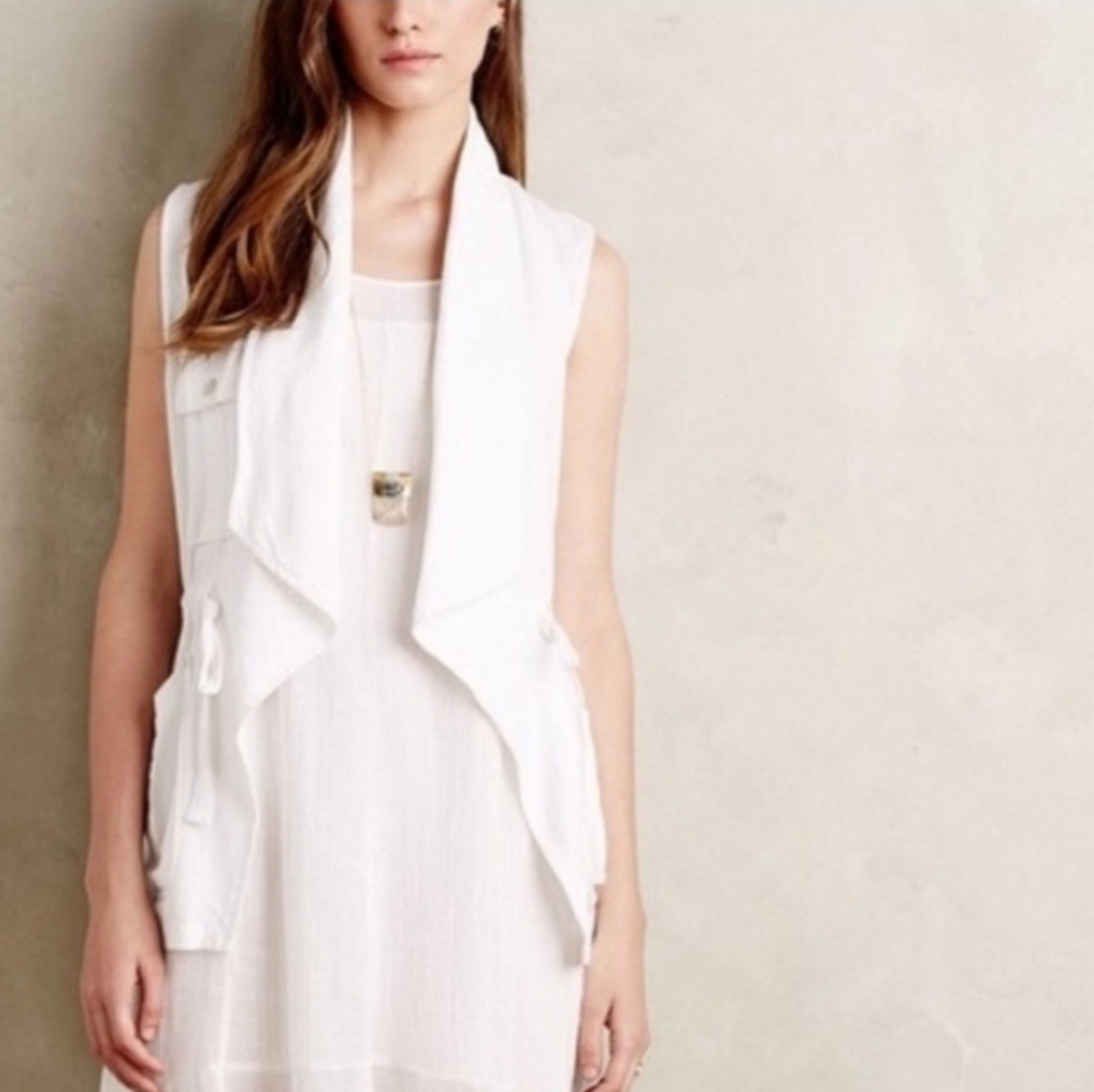 White Sleeveless Vest